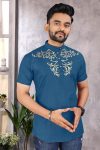 NEW ARRIVAL MAGIC COTTON FOIL PRINT WORK MEN’S SHIRT FESTIVE WEAR WHOLESALE PRICE ETHNIC GARMENT (10)