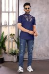 NEW ARRIVAL MAGIC COTTON FOIL PRINT WORK MEN’S SHIRT FESTIVE WEAR WHOLESALE PRICE ETHNIC GARMENT (8)