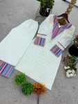 NEW ARRIVAL PURE KHADI COTTON SCHIFFLI WORK WITH THREAD WORK TOP PALAZZO SET FESTIVE WEAR WHOLESALE PRICE ETHNIC GARMENT (2)
