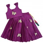 NEW ARRIVAL TAFFETA SILK EMBROIDERY WORK KID’S LEHENGA CHOLI FESTIVE WEAR WHOLESALE PRICE ETHNIC GARMENT (2)
