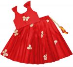 NEW ARRIVAL TAFFETA SILK EMBROIDERY WORK KID’S LEHENGA CHOLI FESTIVE WEAR WHOLESALE PRICE ETHNIC GARMENT (5)