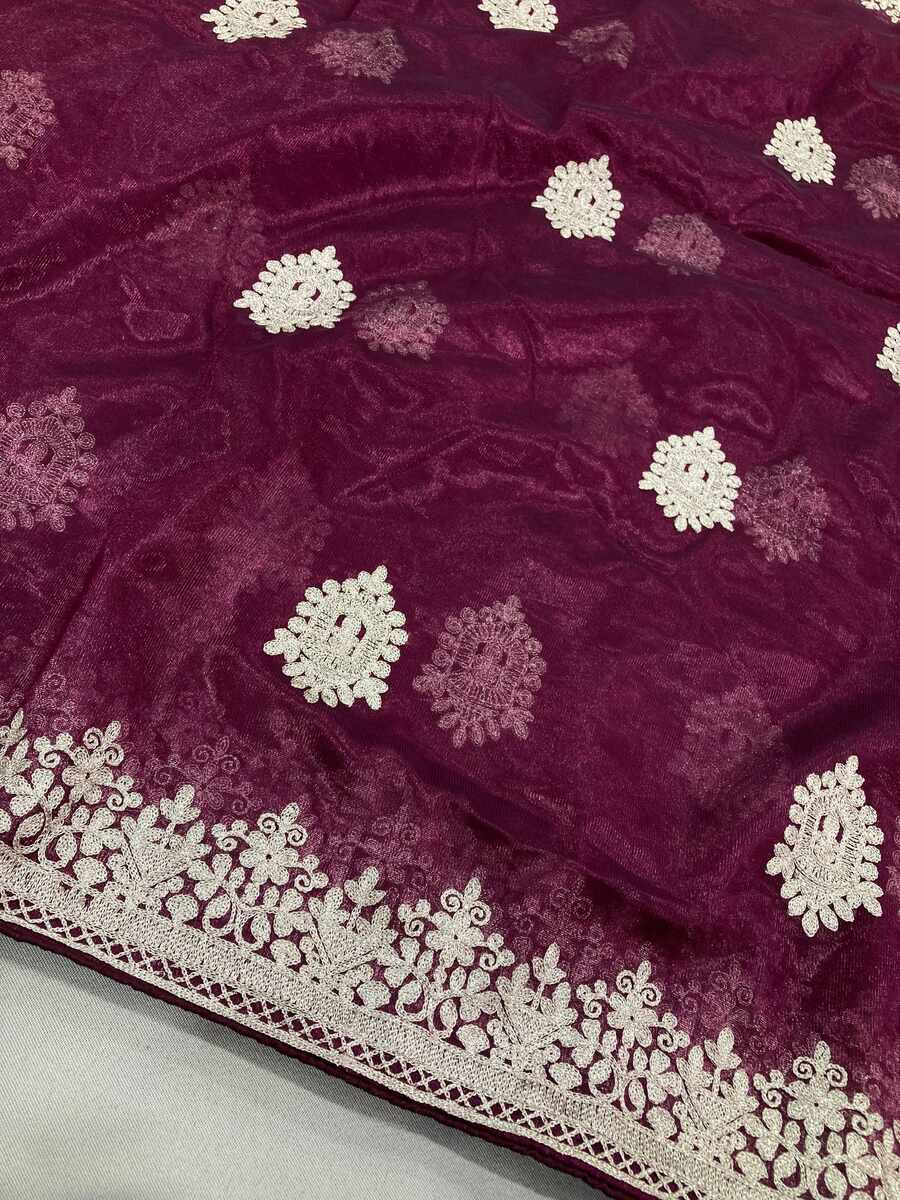 NEW ARRIVAL TWILL NET EMBROIDERY SEQUENCE WORK SAREE WITH UNSTITCHED BLOUSE PARTY WEAR WHOLESALE PRICE ETHNIC GARMENT (14)