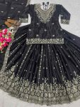 RICH LOOK CHINON SILK EMBROIDERY WITH SEQUENCE WORK TOP LEHENGA WITH DUPATTA WEDDING WEAR WHOLESALE PRICE ETHNIC GARMENT (3)