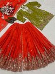 RICH LOOK CHINON SILK SEQUENCE EMBROIDERY WORK TOP PALAZZO WITH DUPATTA WEDDING WEAR WHOLESALE PRICE ETHNIC GARMENT (2)