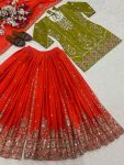 RICH LOOK CHINON SILK SEQUENCE EMBROIDERY WORK TOP PALAZZO WITH DUPATTA WEDDING WEAR WHOLESALE PRICE ETHNIC GARMENT (2)