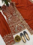 RICH LOOK CREPE SILK EMBROIDERY SEQUENCE WORK TOP PATIYALA WITH DUPATTA WEDDING WEAR WHOLESALE PRICE ETHNIC GARMENT (2)