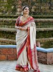 RICH LOOK DOLA SILK FLORAL DESIGN WITH CONTRAST WEAVING BORDER WORK SAREE WITH UNSTITCHED BLOUSE FESTIVE WEAR WHOLESALE PRICE ETHNIC GARMENT (23)