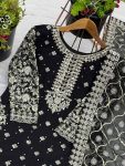 RICH LOOK FAUX GEORGETTE EMBROIDERY SEQUENCE AND BEADS WORK TOP PALAZZO WITH DUPATTA PARTY WEAR WHOLESALE PRICE ETHNIC GARMENT (6)