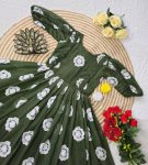 RICH LOOK FAUX GEORGETTE THREAD WORK ONE PIECE DRESS DAILY WEAR WHOLESALE PRICE ETHNIC GARMENT (8)