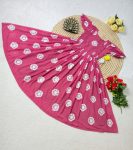 RICH LOOK FAUX GEORGETTE THREAD WORK ONE PIECE DRESS DAILY WEAR WHOLESALE PRICE ETHNIC GARMENT (3)