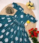 RICH LOOK FAUX GEORGETTE THREAD WORK ONE PIECE DRESS DAILY WEAR WHOLESALE PRICE ETHNIC GARMENT (5)