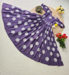 RICH LOOK FAUX GEORGETTE THREAD WORK ONE PIECE DRESS DAILY WEAR WHOLESALE PRICE ETHNIC GARMENT (7)