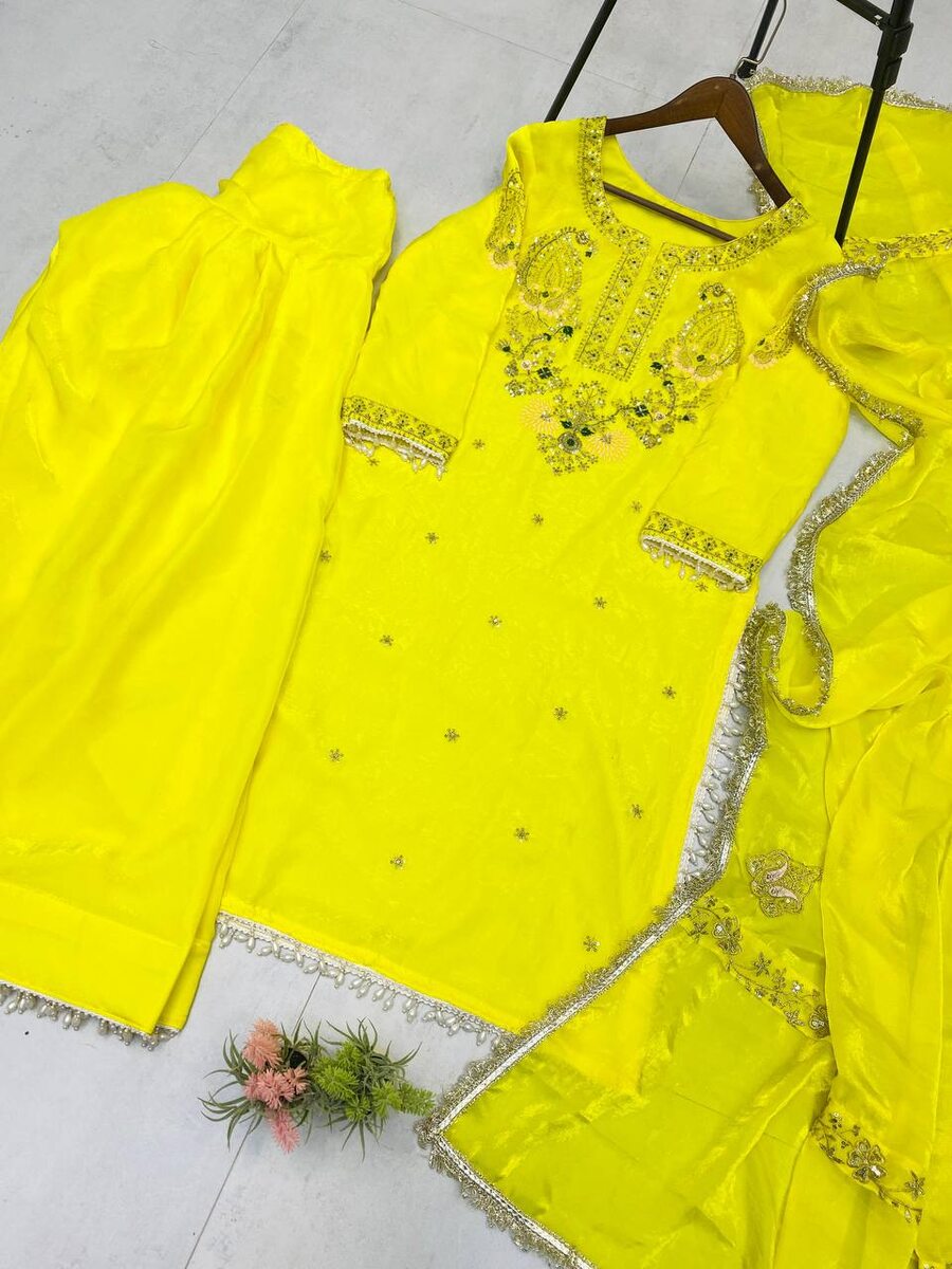 RICH LOOK FENDY SEQUENCE EMBROIDERY WORK TOP PATIYALA WITH DUPATTA FUNCTIONAL WEAR WHOLESALE PRICE ETHNIC GARMENT (9)