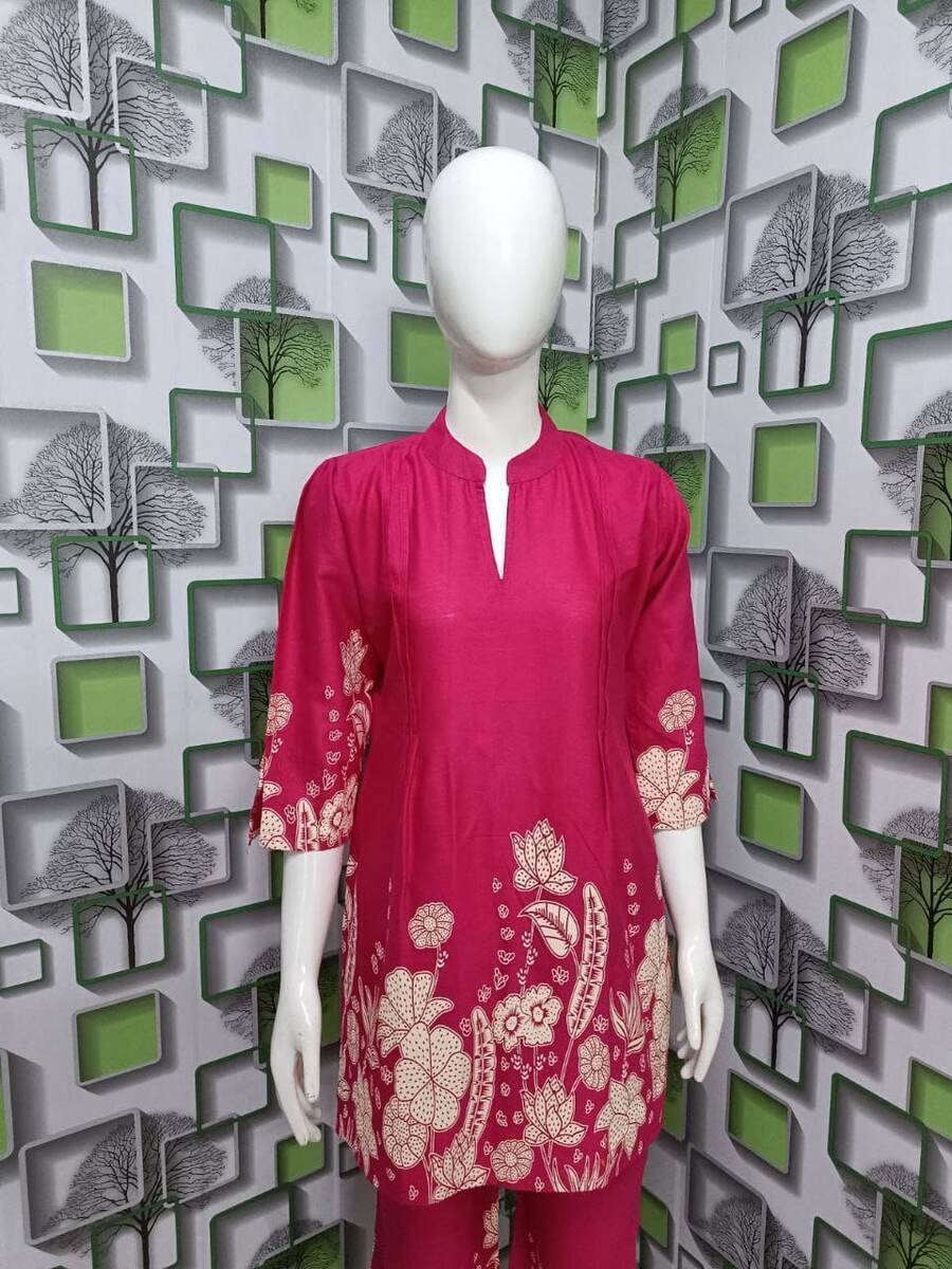 RICH LOOK FLEX COTTON PRINTED CO-ORD SET OFFICE WEAR WHOLESALE PRICE ETHNIC GARMENT (10)