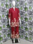 RICH LOOK FLEX COTTON PRINTED CO-ORD SET RED