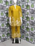 RICH LOOK FLEX COTTON PRINTED CO-ORD SET YELLOW