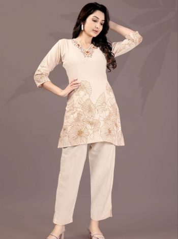 RICH LOOK FLEX COTTON PRINTED CO-ORD SET YELLOW
