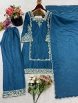 RICH LOOK GERMAN CHIFFON EMBROIDERY WORK TOP PALAZZO WITH DUPATTA FUNCTIONAL WEAR WHOLESALE PRICE ETHNIC GARMENT (10)