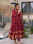 RICH LOOK JACQUARD WEAVING WORK GOWN BOTTOM WITH DUPATTA FESTIVE WERAR WHOLESALE PRICE ETHNIC GARMENT (2)