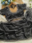 RICH LOOK JIMMY CHOO CUT DANA AND HANDWORK & SEQUENCE WITH CUT BORDER WORK SAREE WITH UNSTITCHED BLOUSE PARTY WEAR WHOLESALE PRICE ETHNIC GARMENT (15).jpeg