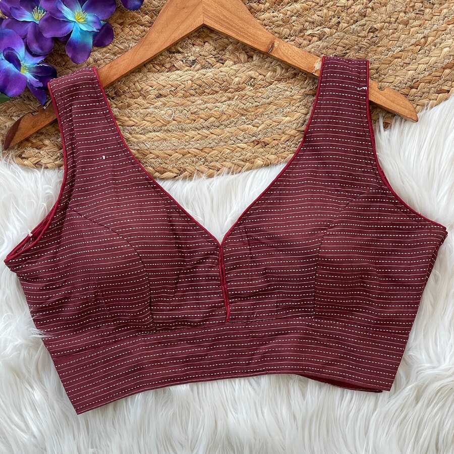 RICH LOOK KATHA COTTON STITCHED BLOUSE FESTIVE WEAR WHOLESALE PRICE ETHNIC GARMENT (5)