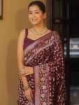 RICH LOOK LICHI SILK BANARASI WEAVING WORK SAREE WITH UNSTITCHED BLOUSE FESTIVE WEAR WHOLESALE PRICE ETHNIC GARMENT (20)