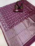 RICH LOOK LICHI SILK BANARASI WEAVING WORK SAREE WITH UNSTITCHED BLOUSE FESTIVE WEAR WHOLESALE PRICE ETHNIC GARMENT (20)