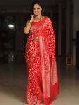 RICH LOOK LICHI SILK BANARASI WEAVING WORK SAREE WITH UNSTITCHED BLOUSE FESTIVE WEAR WHOLESALE PRICE ETHNIC GARMENT (27)