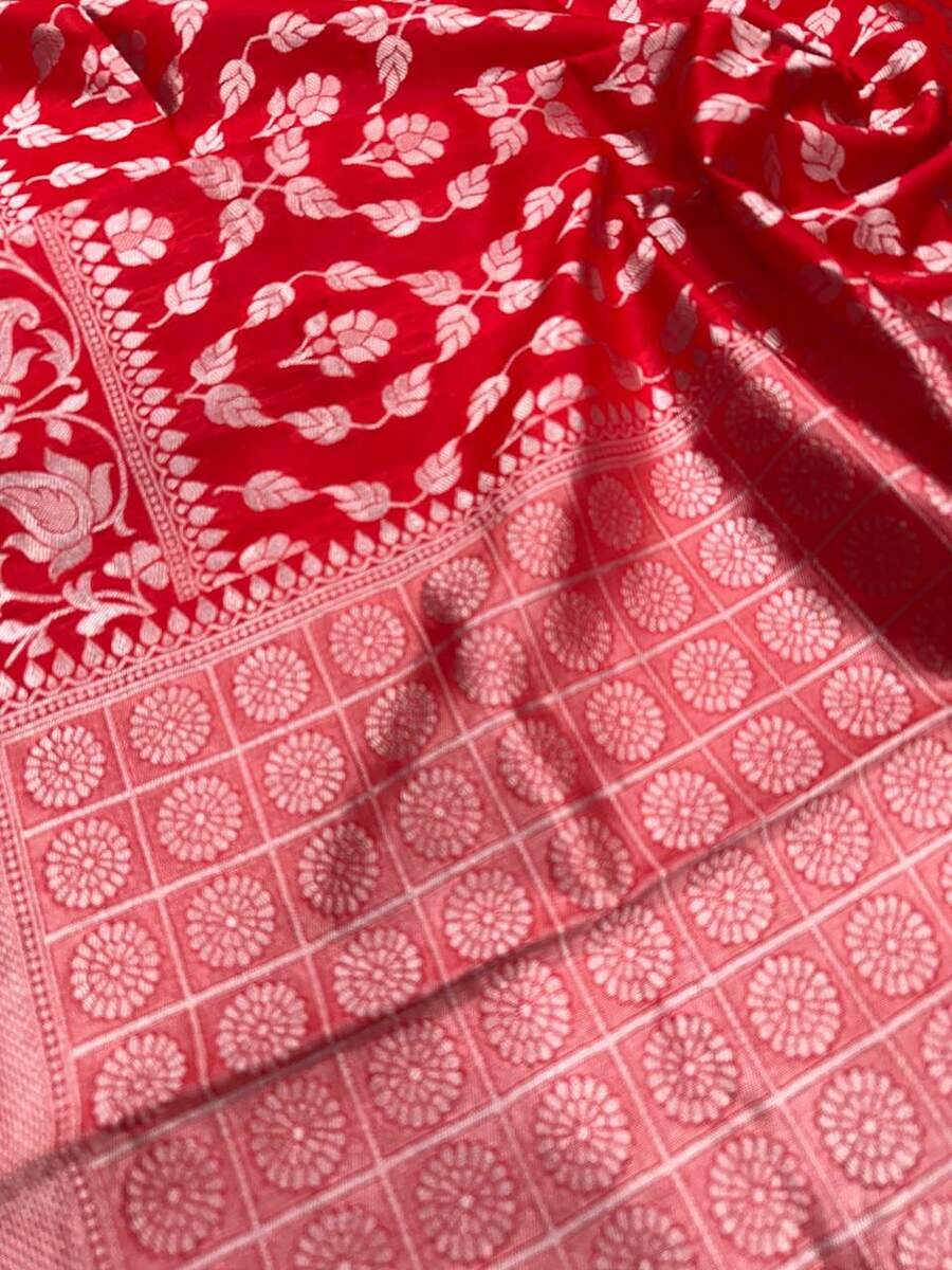 RICH LOOK LICHI SILK BANARASI WEAVING WORK SAREE WITH UNSTITCHED BLOUSE FESTIVE WEAR WHOLESALE PRICE ETHNIC GARMENT (31)