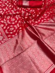 RICH LOOK LICHI SILK BANARASI WEAVING WORK SAREE WITH UNSTITCHED BLOUSE FESTIVE WEAR WHOLESALE PRICE ETHNIC GARMENT (27)