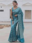 RICH LOOK LICHI SILK BANARASI WEAVING WORK SAREE WITH UNSTITCHED BLOUSE FESTIVE WEAR WHOLESALE PRICE ETHNIC GARMENT (41)