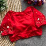 RICH LOOK MALAI SATIN HAND WORK STITCHED BLOUSE FESTIVE WEAR WHOLESALE PRICE ETHNIC GARMENT (3)