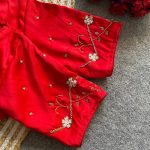 RICH LOOK MALAI SATIN HAND WORK STITCHED BLOUSE FESTIVE WEAR WHOLESALE PRICE ETHNIC GARMENT (3)
