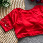 RICH LOOK MALAI SATIN HAND WORK STITCHED BLOUSE FESTIVE WEAR WHOLESALE PRICE ETHNIC GARMENT (3)