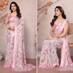 RICH LOOK MOSS SATIN PATTA PRINTED WORK SAREE WITH UNSTITCHED BLOUSE FESTIOVE WEAR WHOLESALE PRICE ETHNIC GARMENT (3)
