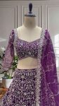 RICH LOOK NET EMBROIDERY SEQUENCE CODING WORK LEHENGA CHOLI WITH DUPATTA WEDDING WEAR WHOLESALE PRICE ETHNIC GARMENT (3)
