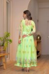 RICH LOOK ORGANZA FLORAL PRINT WORK ANARKALI GOWN BOTTOM WITH DUPATTA FESTIVE WEAR WHOLESALE PRICE ETHNIC GARMENT (3)