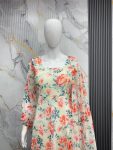 RICH LOOK ORGANZA FLORAL PRINT WORK ANARKALI GOWN BOTTOM WITH DUPATTA TRADITIONAL WEAR WHOLESALE PRICE ETHNIC GARMENT (2)