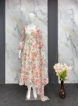 RICH LOOK ORGANZA FLORAL PRINT WORK ANARKALI GOWN BOTTOM WITH DUPATTA TRADITIONAL WEAR WHOLESALE PRICE ETHNIC GARMENT (2)