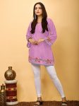 RICH LOOK RAYON EMBROIDERY WORK TOP PINK