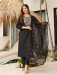 RICH LOOK VISCOSE EMBROIDERY WORK TOP BOTTOM WITH DUPATTA FESTIVE WEAR WHOLESALE PRICE ETHNIC GARMENT (7)