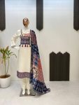 TRADITIONAL ROMAN SILK PRINTED PATCH WORK TOP BOTTOM WITH DUPATTA FESTIVE OFFICE WEAR WHOLESALE PRICE ETHNIC GARMENT (2)