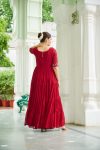 TRENDING BLOOMING GEORGETTE EMBROIDERY BEADS WORK GOWN WEDDING WEAR WHOLESALE PRICE ETHNIC GARMENT (8)