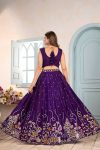TRENDING CHINON SILK EMBROIDERY SEQUENCE THREAD DESIGN WORK LEHENGA CHOLI WITH DUPATTA WEDDING WEAR WHOLESALE PRICE ETHNIC GARMENT (3)