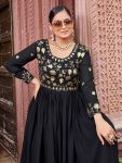 TRENDING FAUX BLOOMING ZARI-SEQUENCE & BEADS EMBROIDERY WORK GOWN WEDDING WEAR WHOLESALE PRICE ETHNIC GARMENT (3)