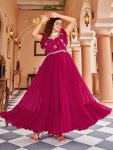 TRENDING FAUX BLOOMING ZARI-SEQUENCE & BEADS EMBROIDERY WORK GOWN RANI
