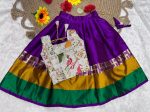 TRENDING LICHI SILK JACQUARD WEAVING WORK KID’S LEHENGA CHOLI FESTIVE WEAR WHOLESALE PRICE ETHNIC GARMENT (2)