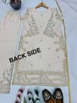 TRENDING SILK EMBROIDERY CHAIN SEQUENCE WORK TOP BOTTOM WITH DUPATTA PARTY WEAR WHOLESALE PRICE ETHNIC GARMENTWHITE (2)