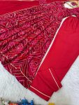 TRENDING VISCOSE RAYON BHANDHEJ PRINT GOWN BOTTOM WITH DUPATTA FESTIVAL WEAR WHOLESALE PRICE ETHNIC GARMENT (14)