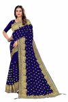 DESIGNER GEORGETTE EMBROIDERY WORK SAREE WITH UNSTITCHED BLOUSE PURPLE